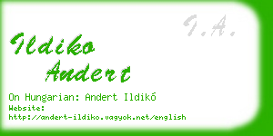 ildiko andert business card